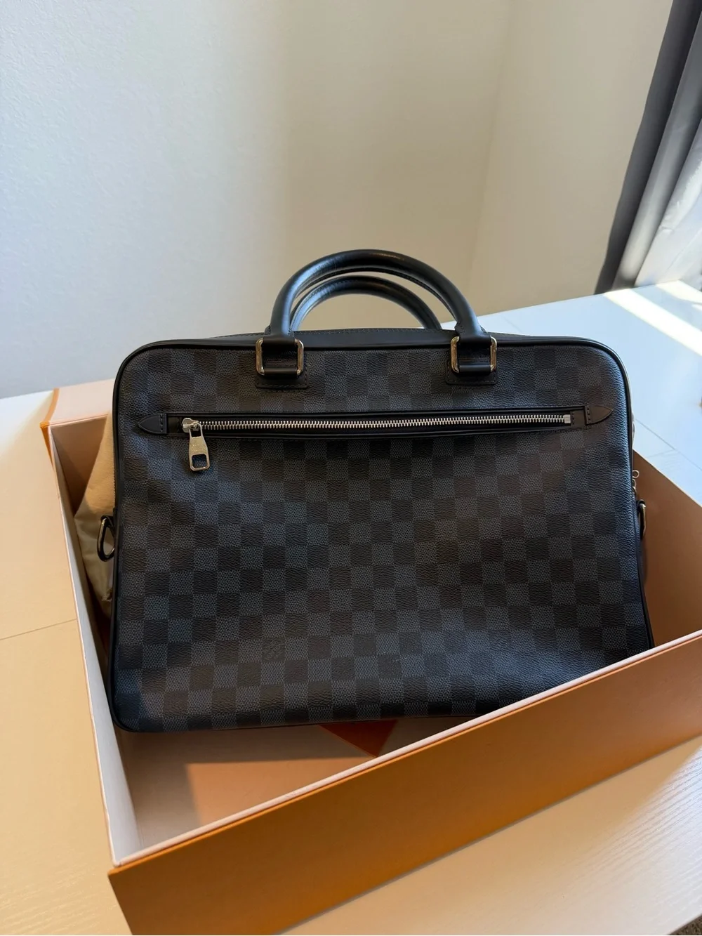 Louis Vuitton Orange Box with Black Logo